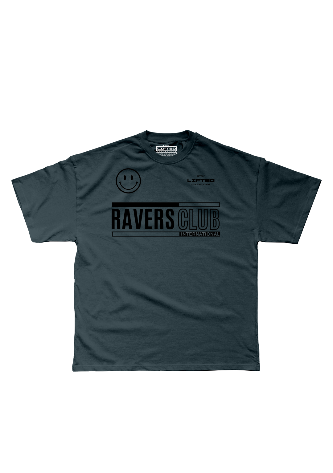 RAVERS CLUB GREEN OVERSIZED TEE