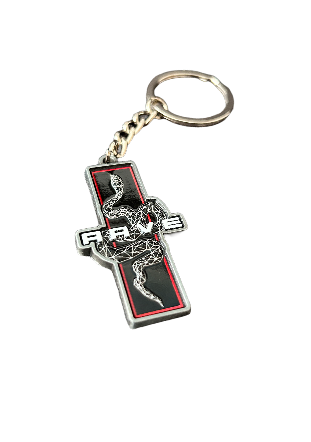 RAVE METAL KEYCHAIN