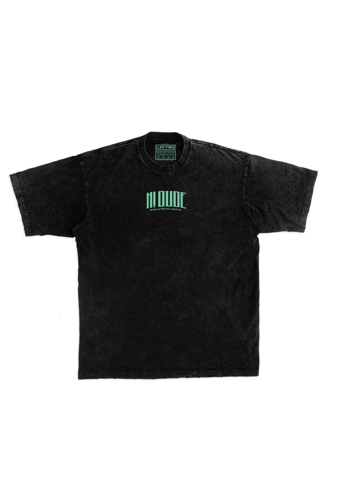 H! DUDE ACID WASHED OVERSIZE TEE UNISEX