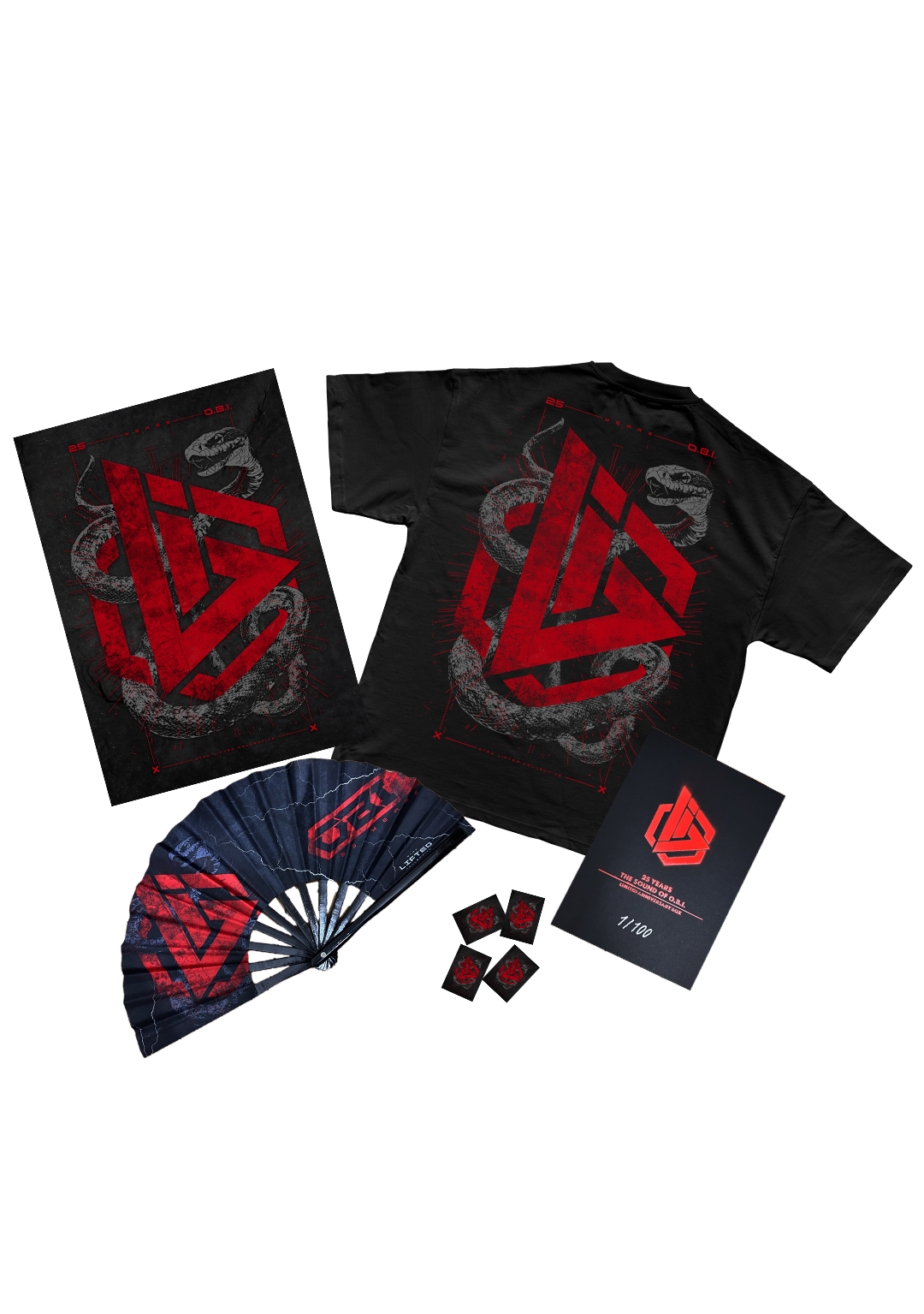 25 YEARS THE SOUND OF O.B.I. LIMITED FAN BOX (100 PIECES)