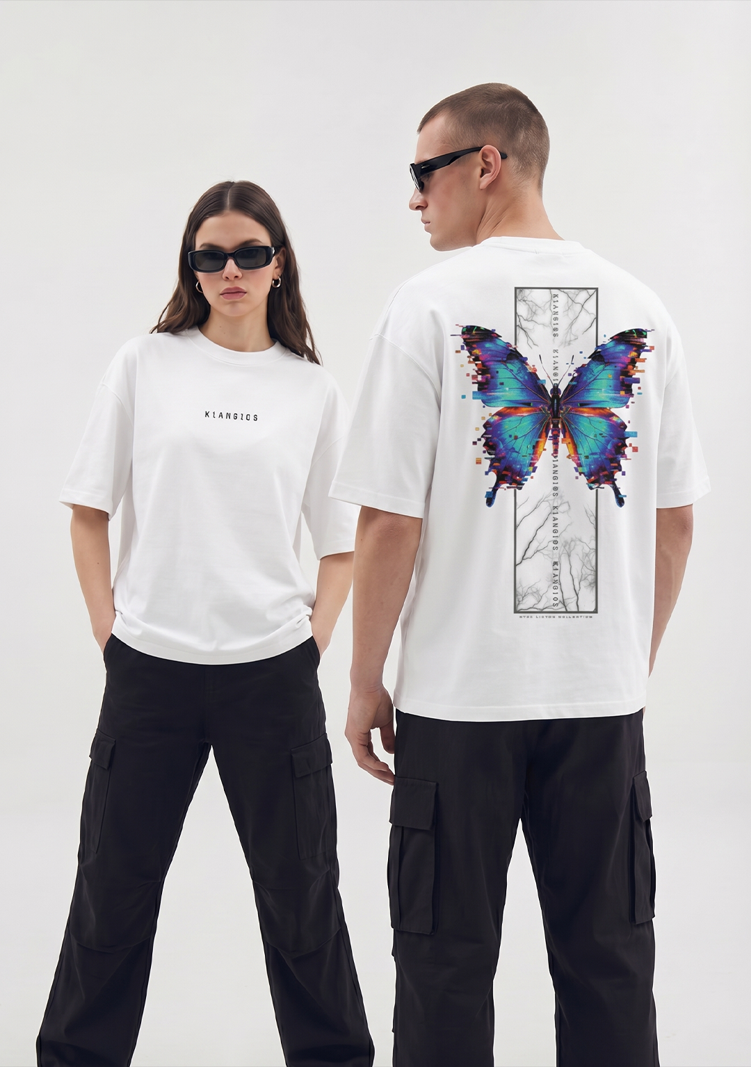 KLANGLOS NO SIGNAL OVERSIZED TEE WHITE