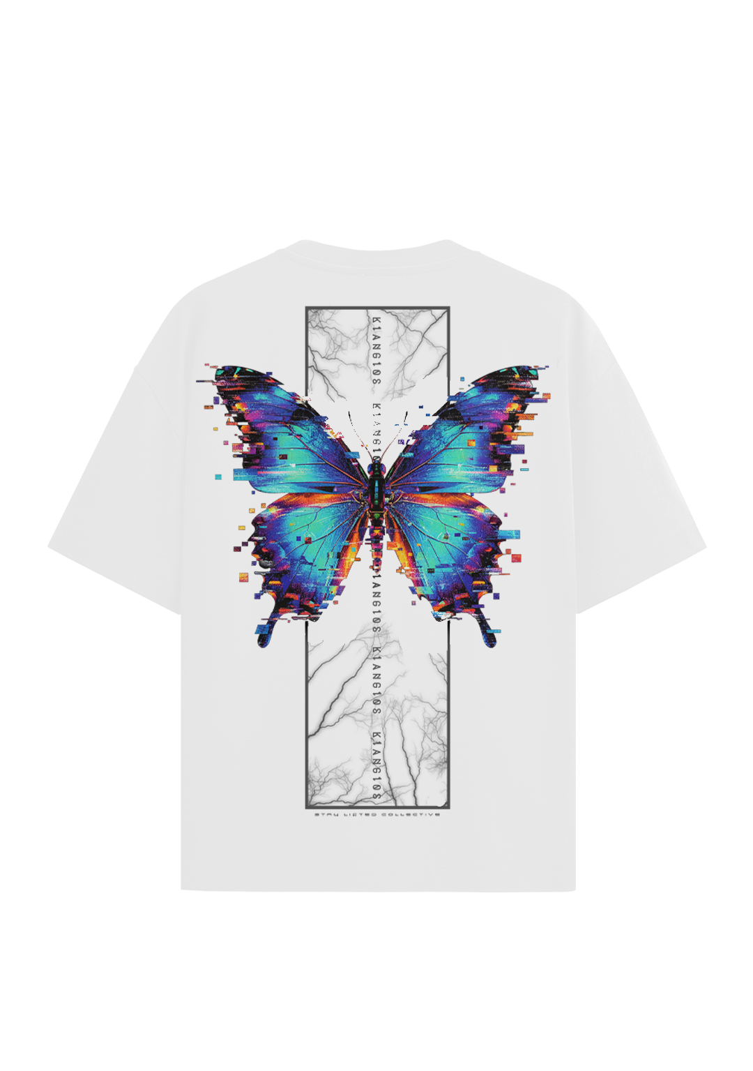 NO SIGNAL OVERSIZED TEE WHITE
