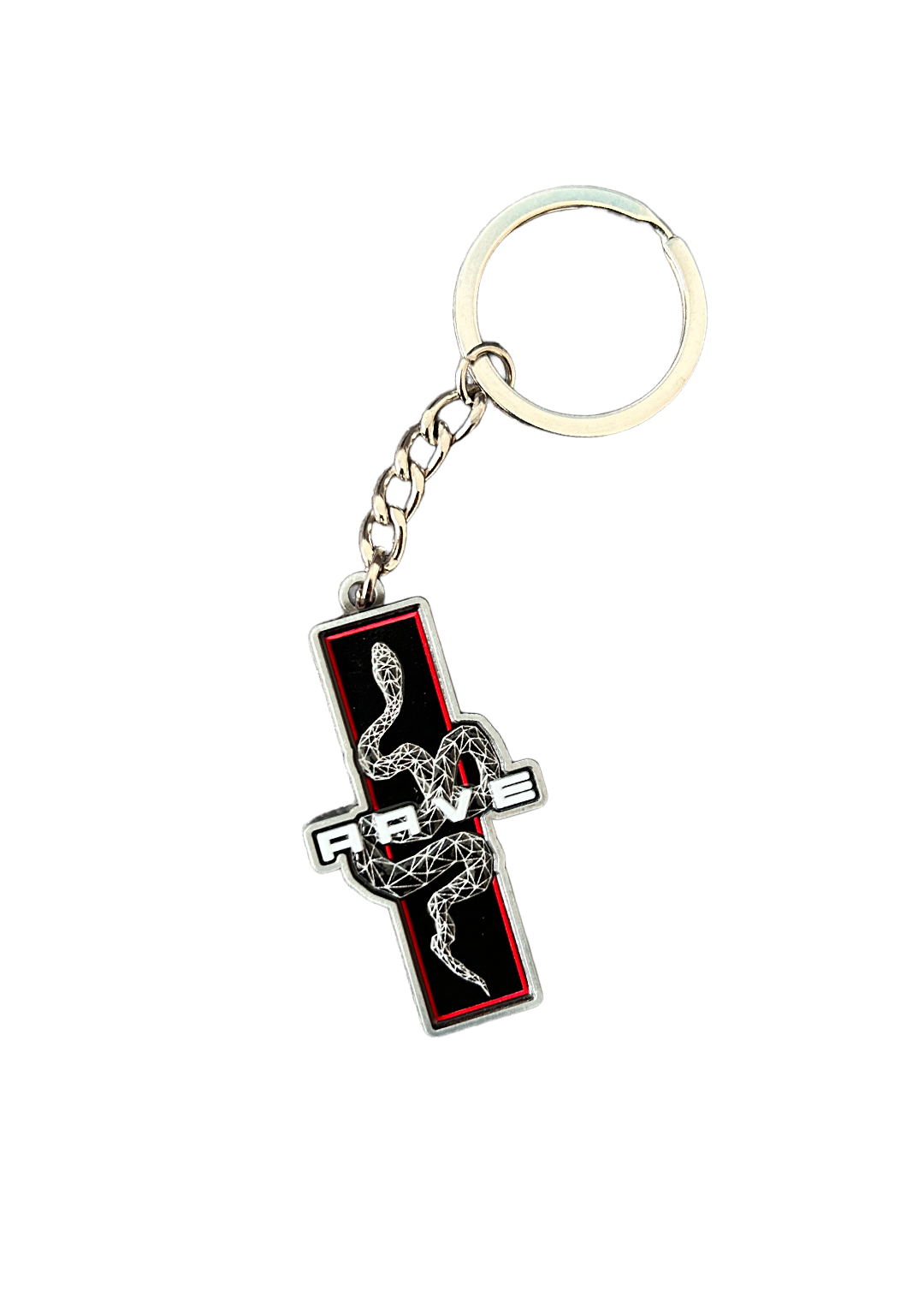 RAVE METAL KEYCHAIN