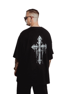 ZEUZ CROME CROSS OVERSIZED TEE UNISEX