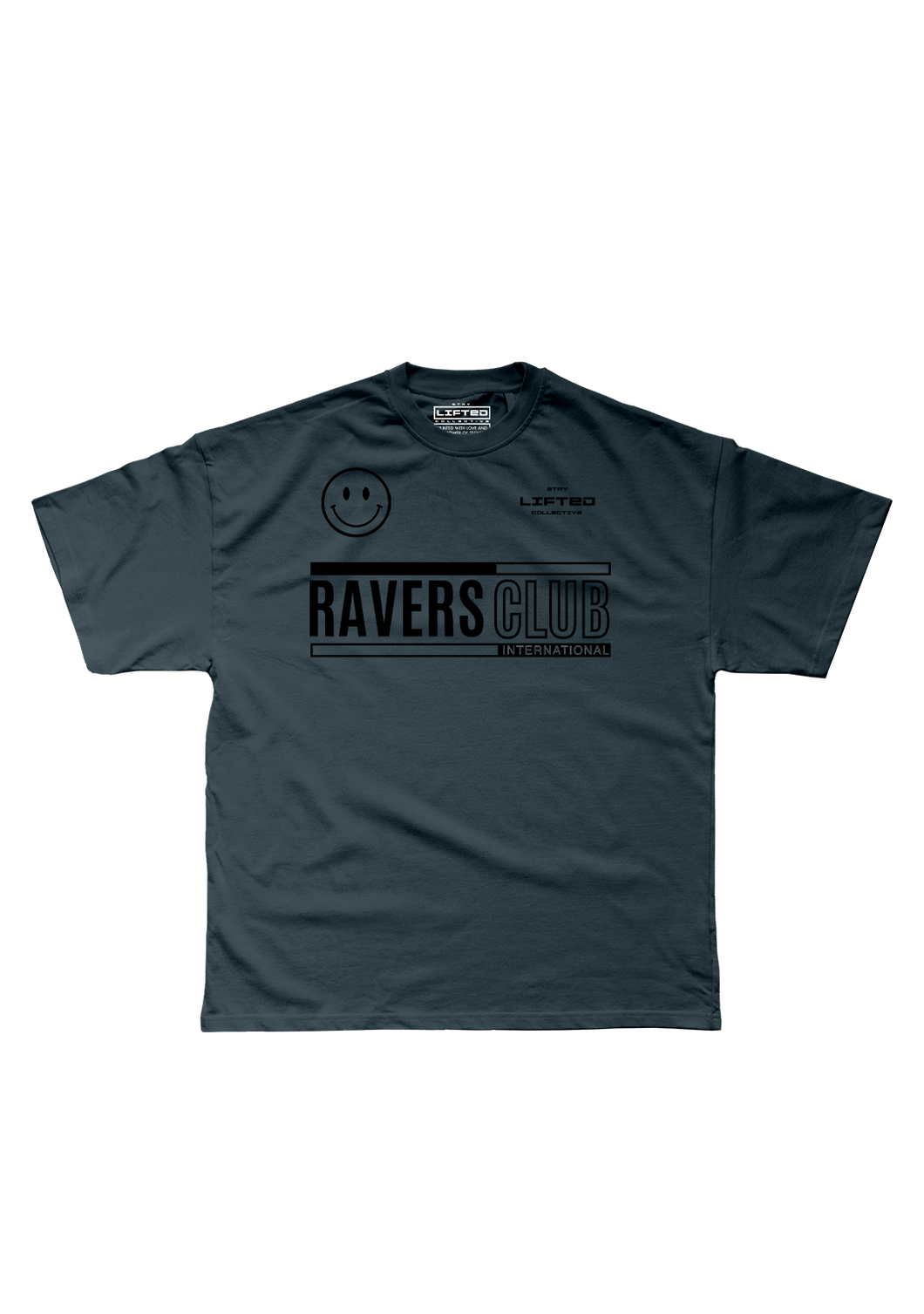 RAVERS CLUB GREEN OVERSIZED TEE