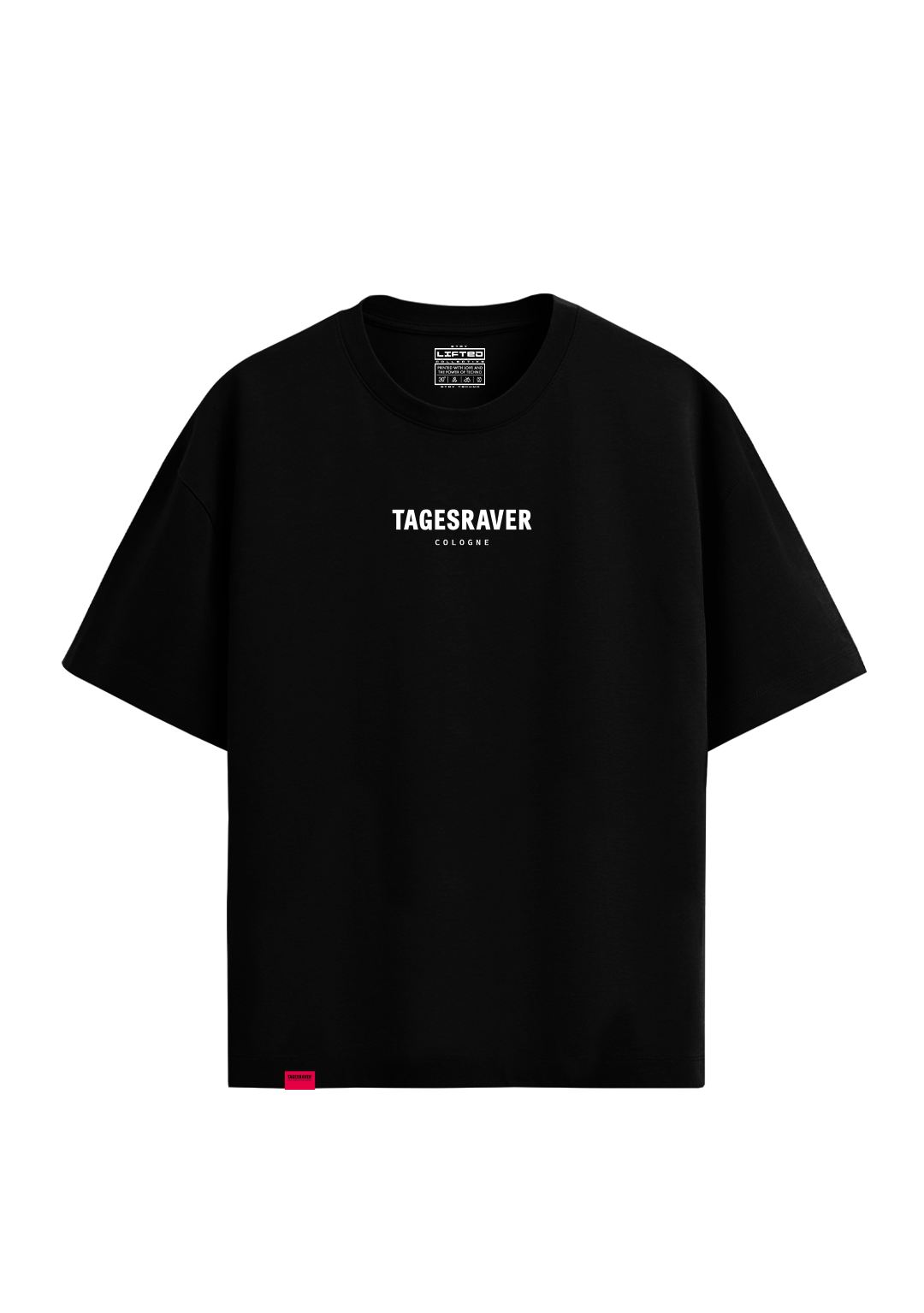 TAGESRAVER OVERSIZED TEE BLACK