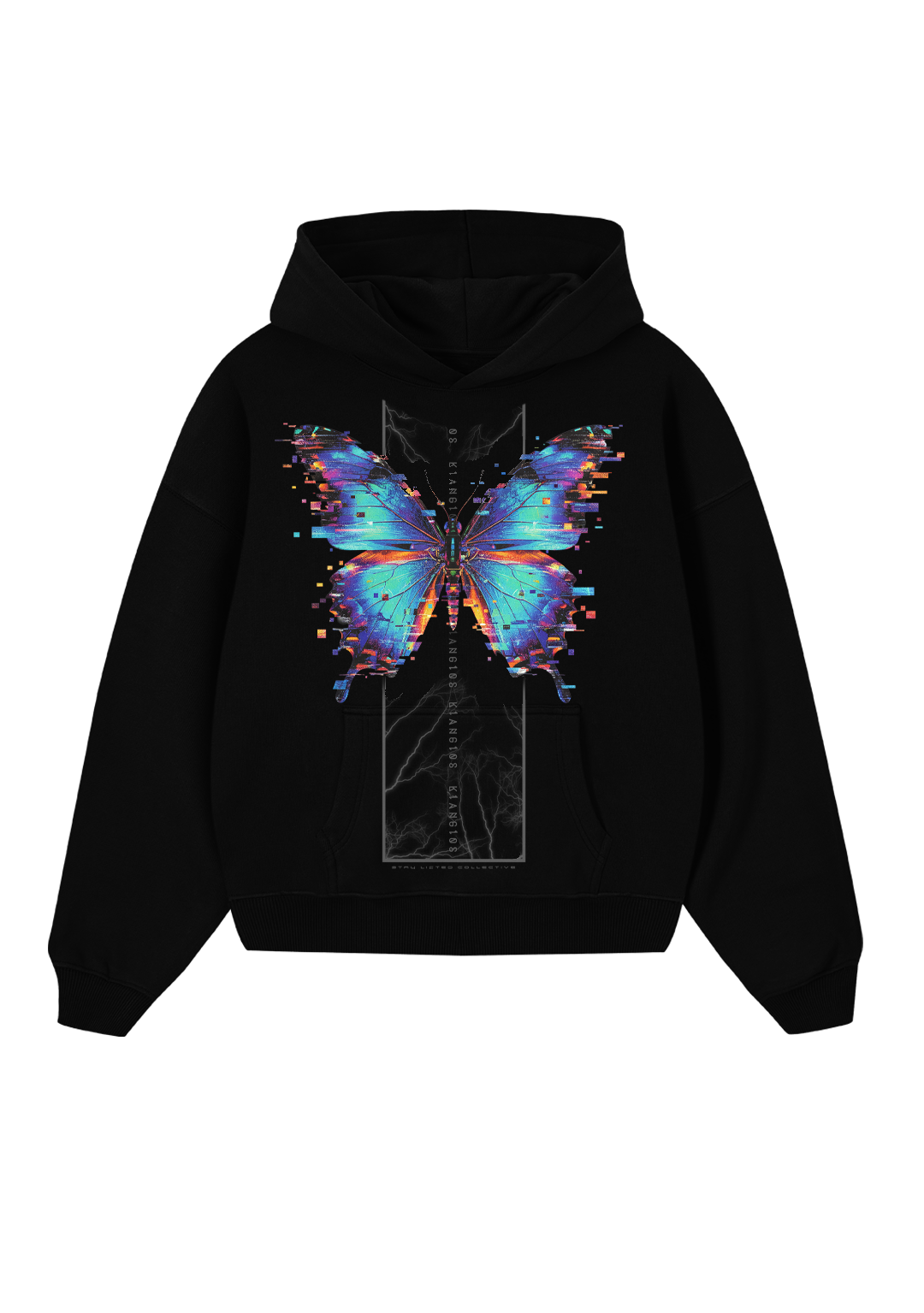 NO SIGNAL OVERSIZED HOODIE BLACK UNISEX