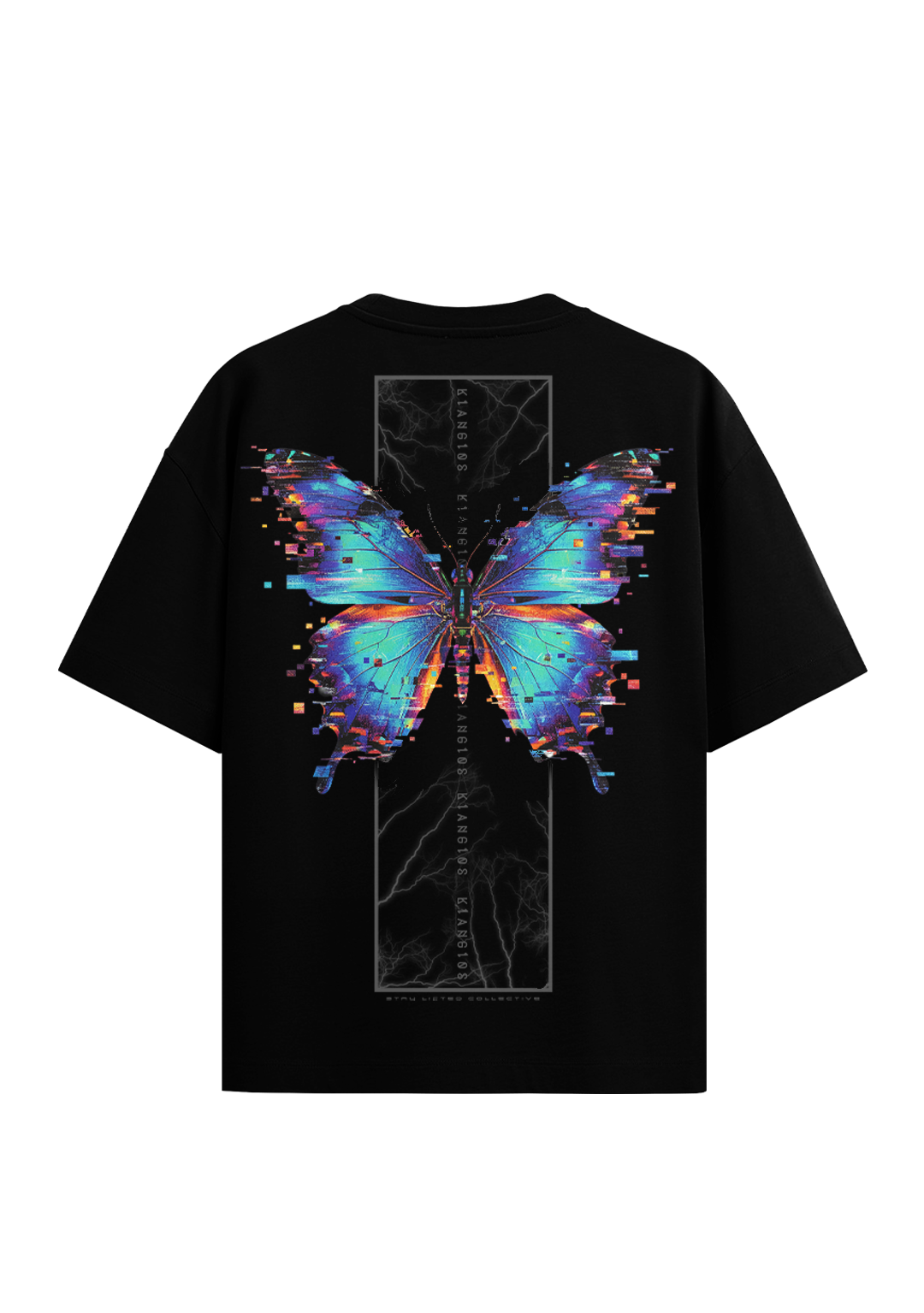 NO SIGNAL OVERSIZED TEE BLACK