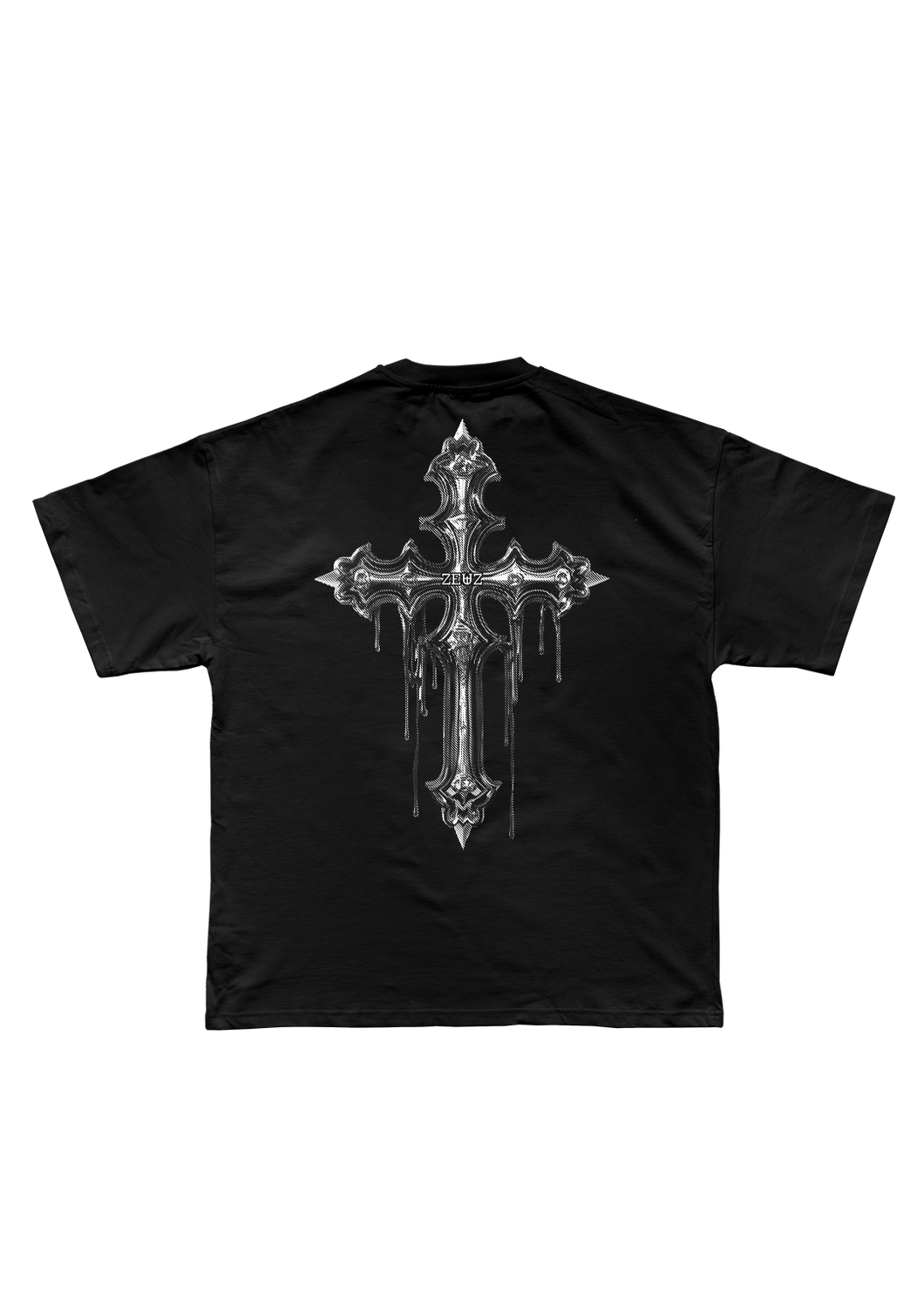 ZEUZ CROME CROSS OVERSIZED TEE UNISEX