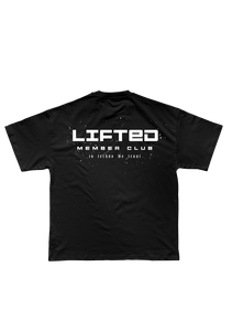 LIFTED MEMBER CLUB BLACK OVERSIZED TEE UNISEX