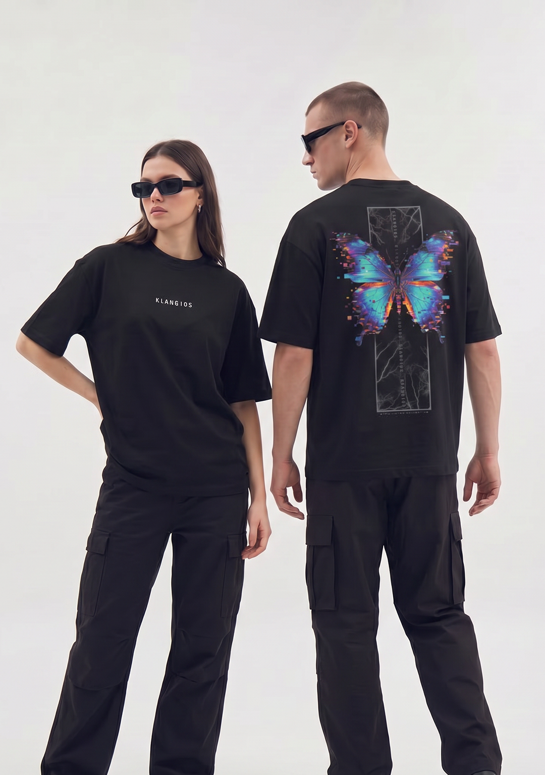 KLANGLOS NO SIGNAL OVERSIZED TEE BLACK