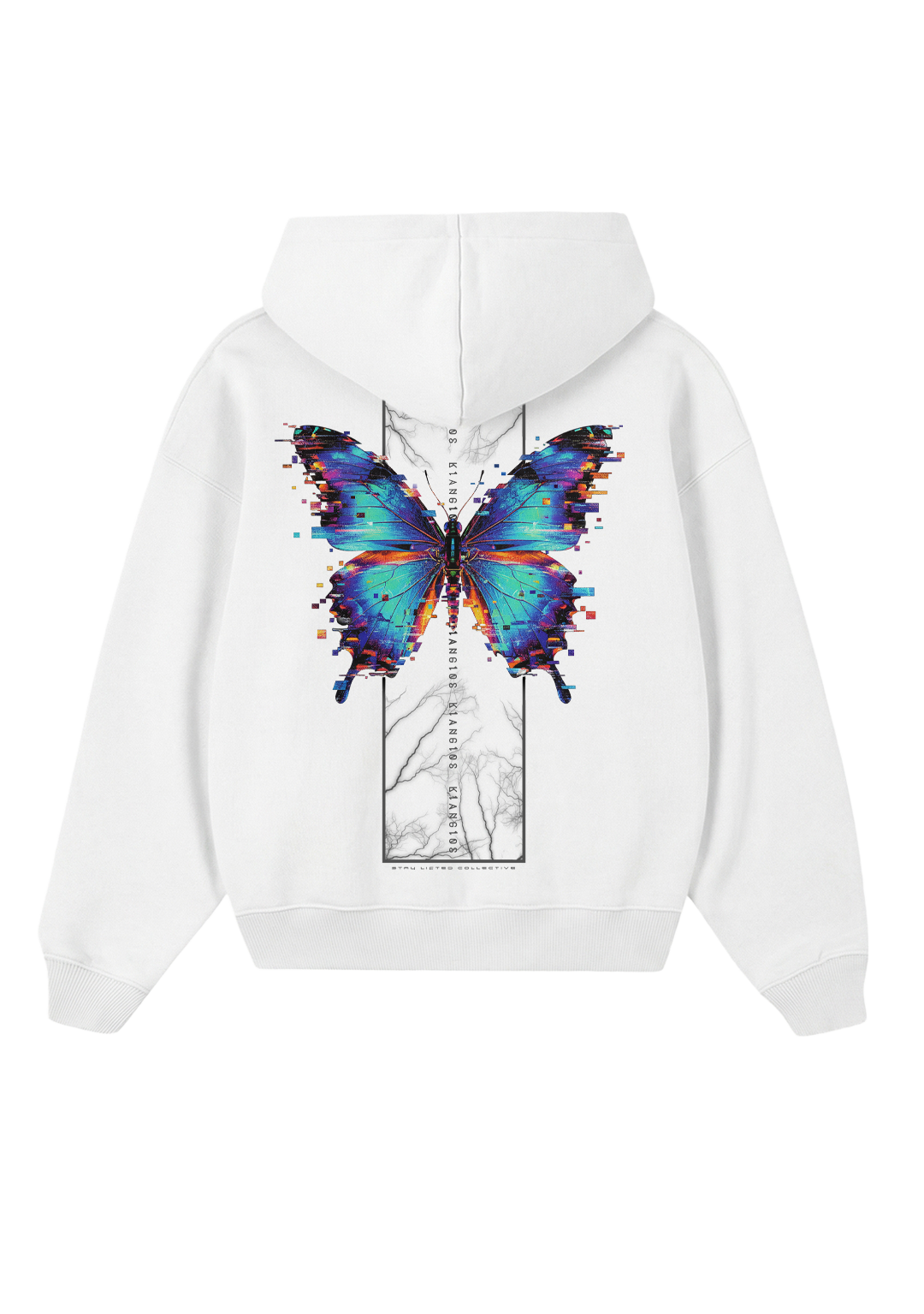 NO SIGNAL OVERSIZED HOODIE WHITE UNISEX